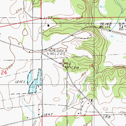 Topographic Map of Lilly Grove School (historical), AL