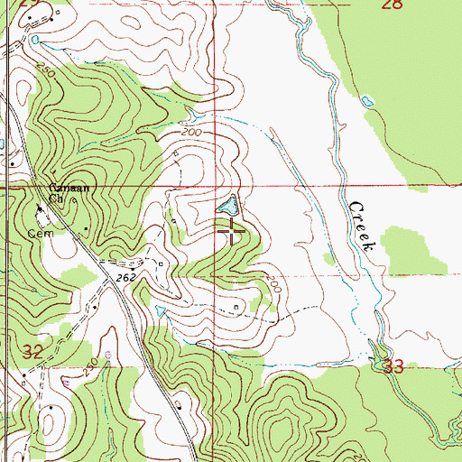 Topographic Map of Little Canaan School (historical), AL