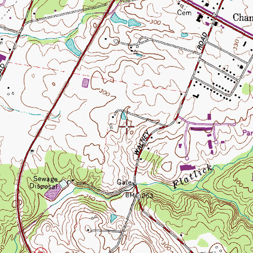 Topographic Map of Chantilly Post Office, VA