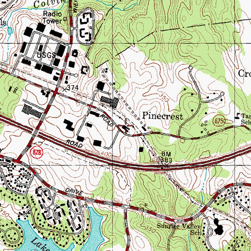 Topographic Map of Reston Post Office, VA