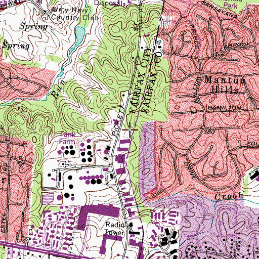 Topographic Map of Turnpike Post Office, VA