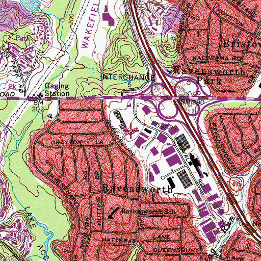 Topographic Map of North Springfield Post Office, VA