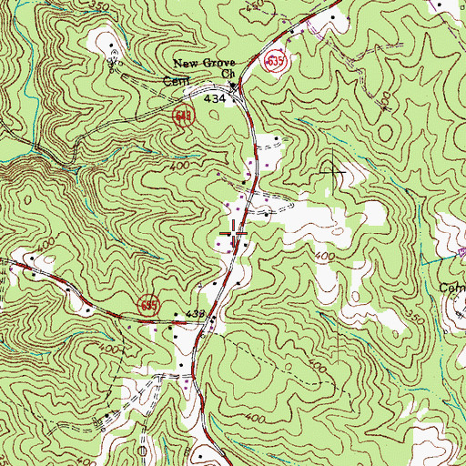 Topographic Map of New Grove School (historical), VA