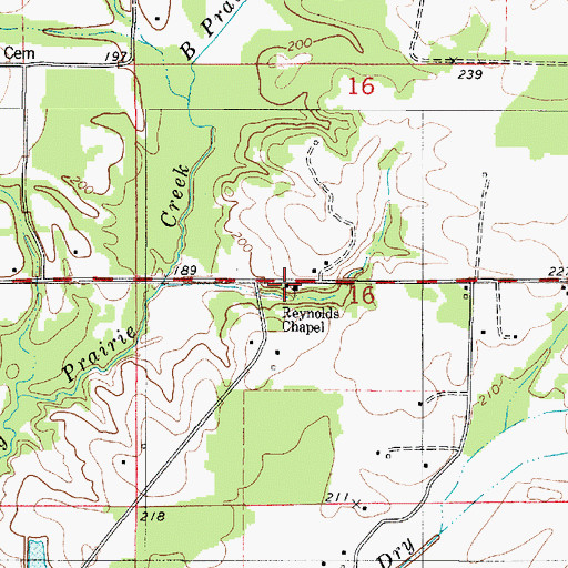 Topographic Map of Reynolds Chapel School (historical), AL
