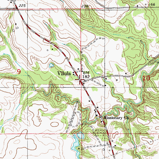 Topographic Map of Vilula School (historical), AL