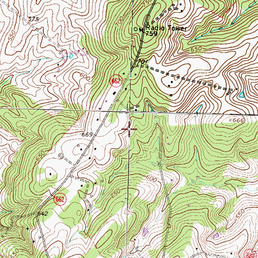 Topographic Map of WAGE-AM (Leesburg), VA