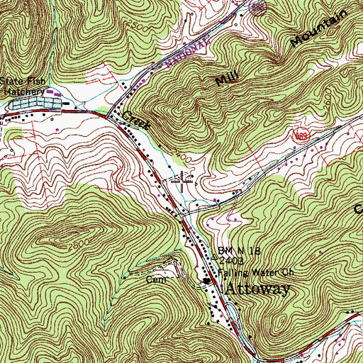 Topographic Map of WOLD-AM (Marion), VA