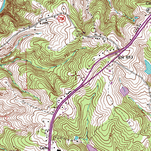 Topographic Map of WKDE-FM (Altavista), VA