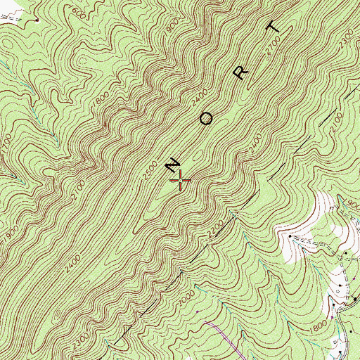 Topographic Map of WLTK-FM (Broadway), VA