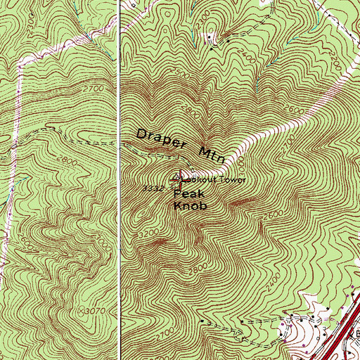 Topographic Map of WBKW-FM (Dublin), VA