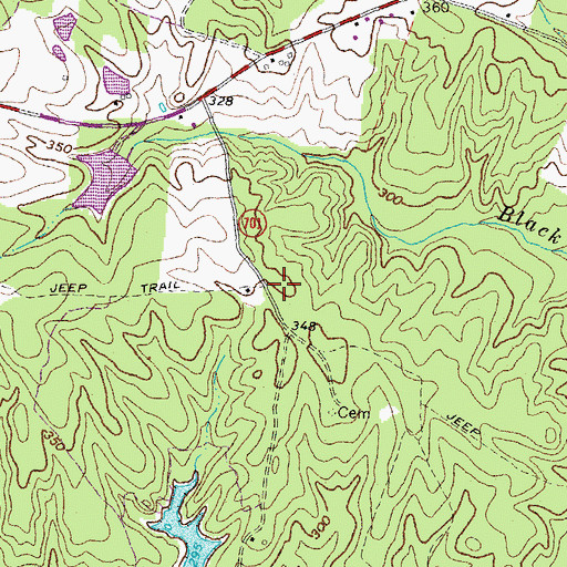 Topographic Map of WPLC-FM (Spotsylvania), VA