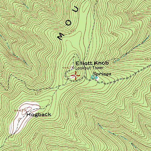 Topographic Map of WTON-FM (Staunton), VA