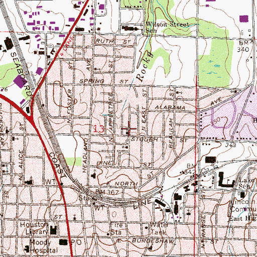 Topographic Map of Church by Faith, AL