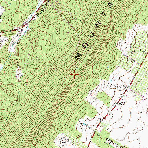 Topographic Map of WUSQ-FM (Winchester), VA