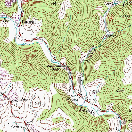 Topographic Map of Jackson School (historical), VA