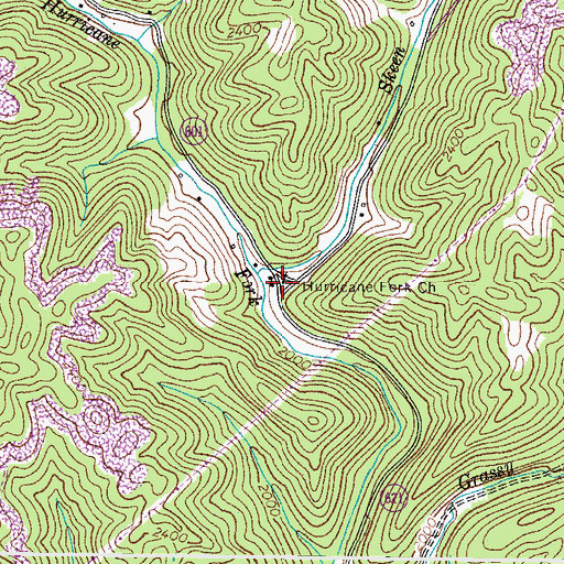 Topographic Map of Rasnake School (historical), VA
