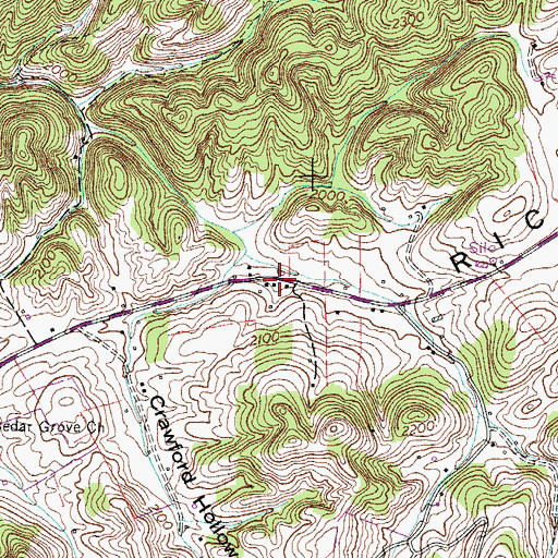 Topographic Map of Pleasant Dale School (historical), VA