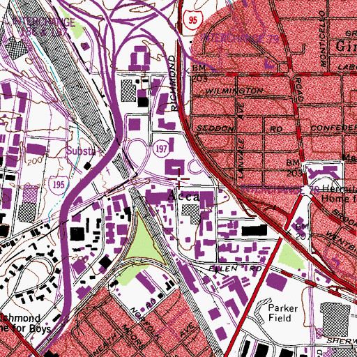 Topographic Map of Acca, VA