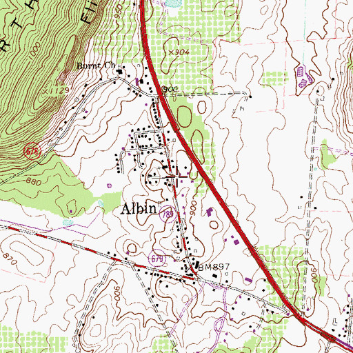 Topographic Map of Albin, VA