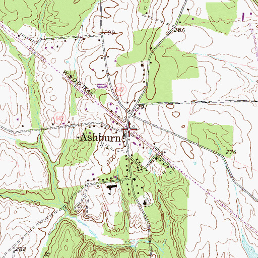 Topographic Map of Ashburn, VA