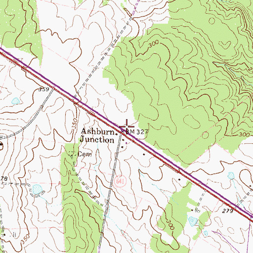 Topographic Map of Ashburn Junction, VA