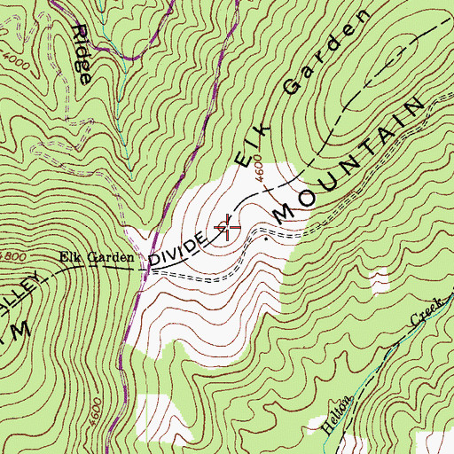 Topographic Map of Balsam Mountain, VA