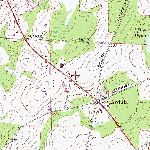Topographic Map of Mount Pleasant Cemetery, AL