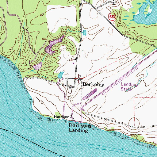 Topographic Map of Berkeley, VA