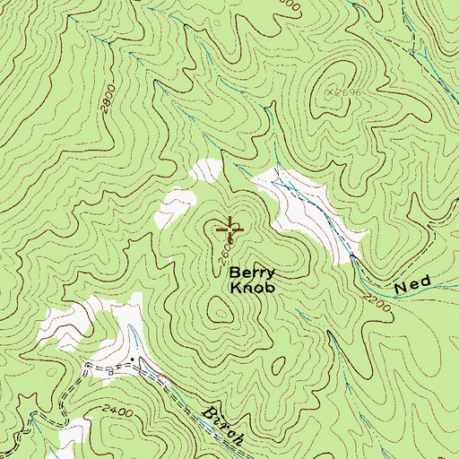 Topographic Map of Berry Knob, VA