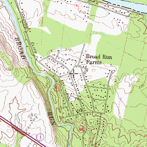 Topographic Map of Broad Run Farms, VA