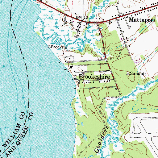 Topographic Map of Brookeshire, VA