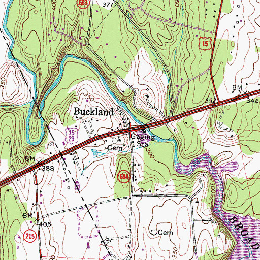 Topographic Map of Buckland, VA