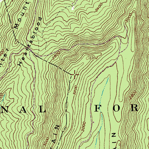 Topographic Map of Camp Mountain, VA