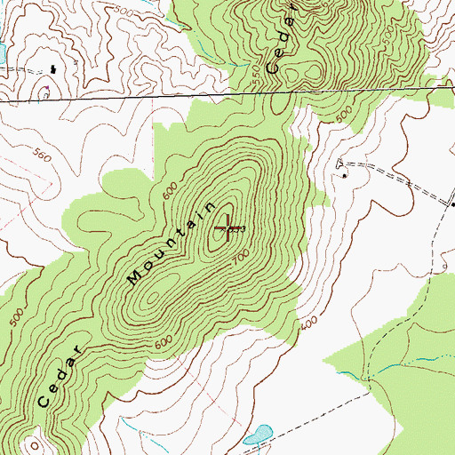Topographic Map of Cedar Mountain, VA