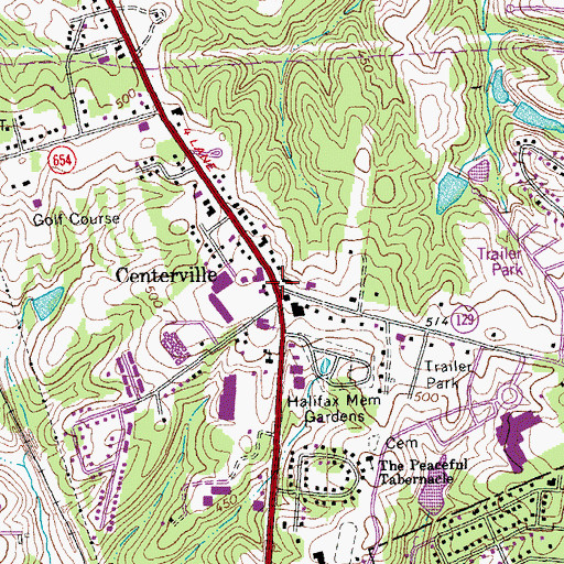 Topographic Map of Centerville, VA