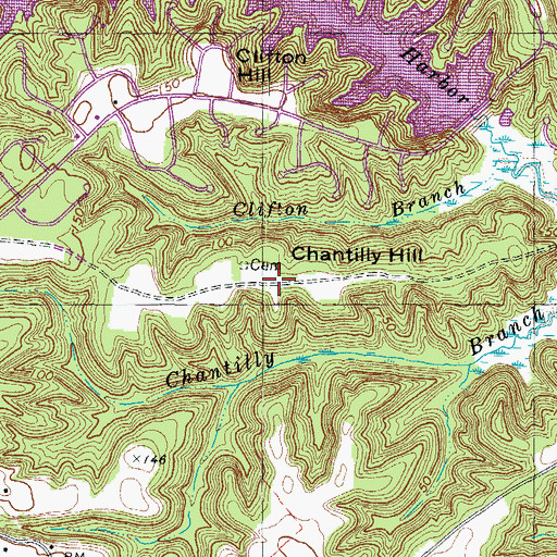Topographic Map of Chantilly Hill, VA