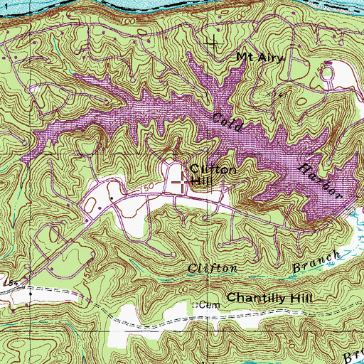 Topographic Map of Clifton Hill, VA
