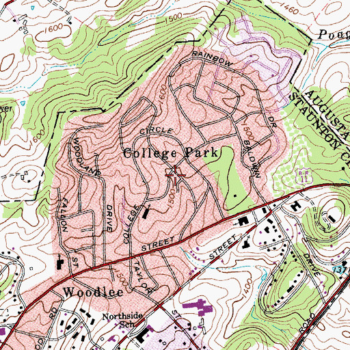 Topographic Map of College Park, VA