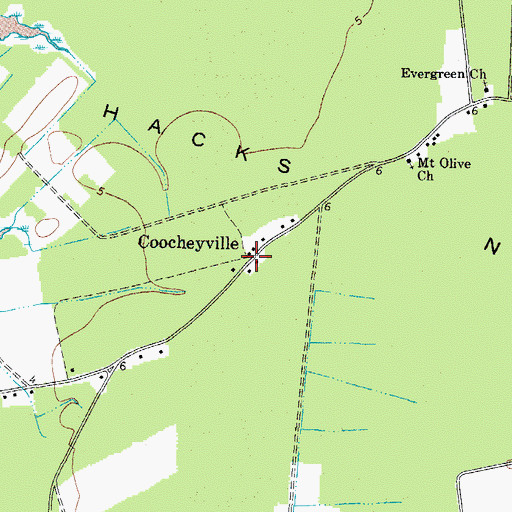 Topographic Map of Coocheyville, VA