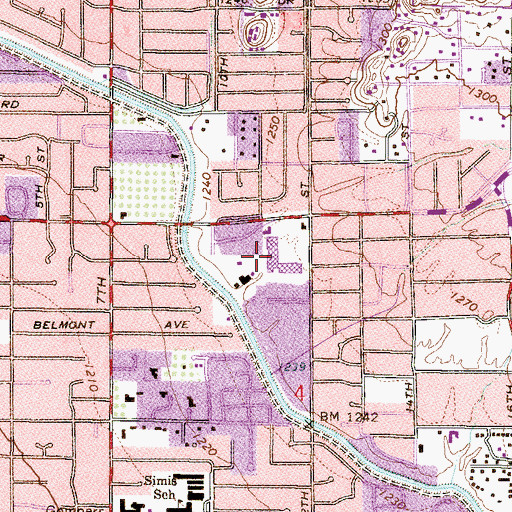 Topographic Map of Royal Palo Verde Shopping Center, AZ