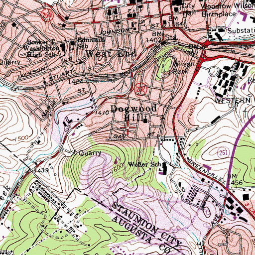 Topographic Map of Dogwood Hill, VA