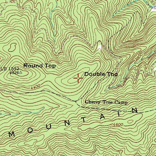 Topographic Map of Double Top, VA