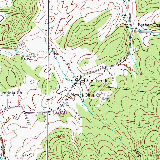 Topographic Map of Dry Fork, VA