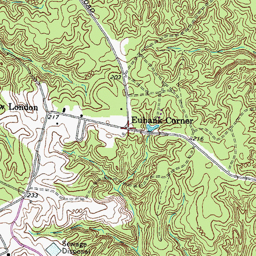 Topographic Map of Eubank Corner, VA