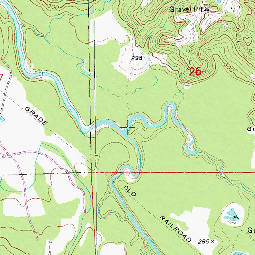 Topographic Map of Chewacla Creek, AL