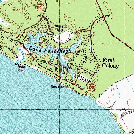 Topographic Map of First Colony, VA