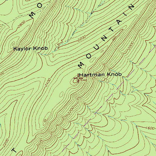 Topographic Map of First Mountain, VA
