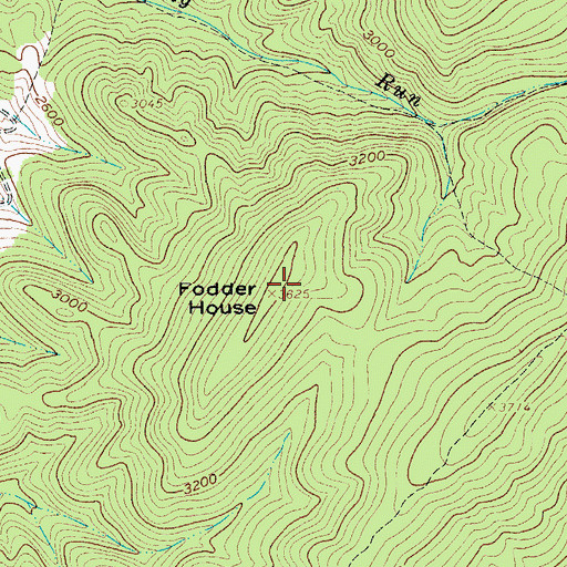Topographic Map of Fodder House, VA