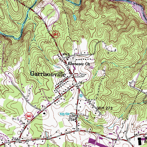 Topographic Map of Garrisonville, VA