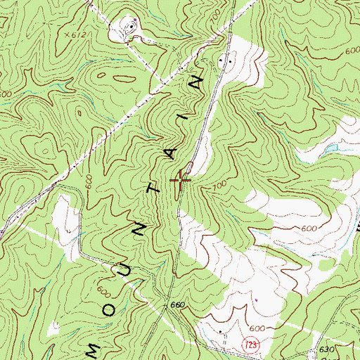 Topographic Map of Green Mountain, VA